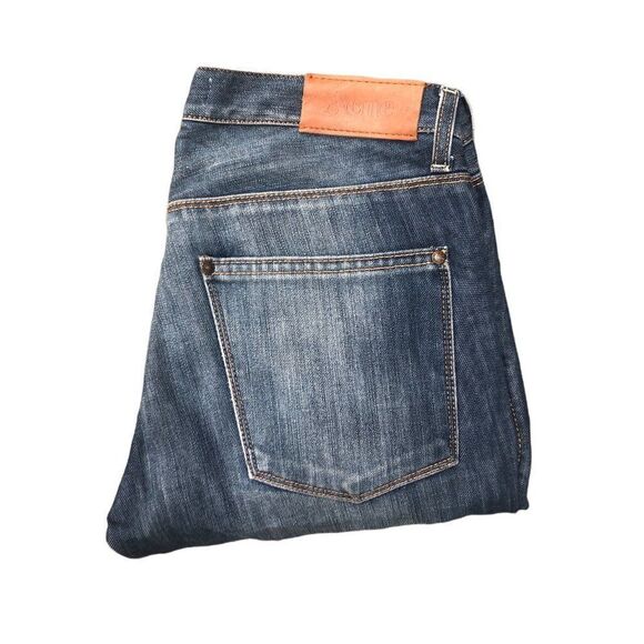 Acne Studios Designer Jeans Max Shaved Size 31 Blue - Picture 7 of 14